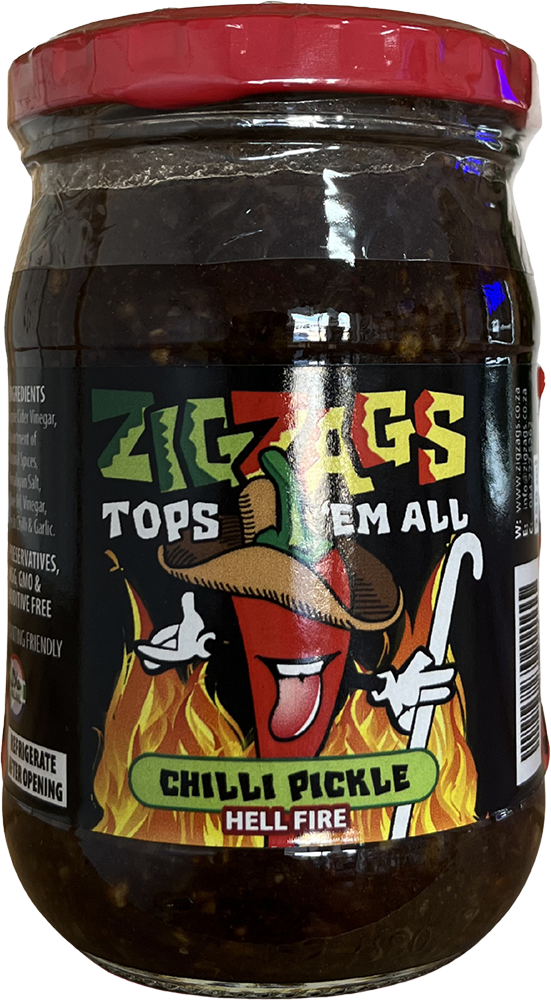ZigZags Tops em All, Chilli Pickle, Hell Fire